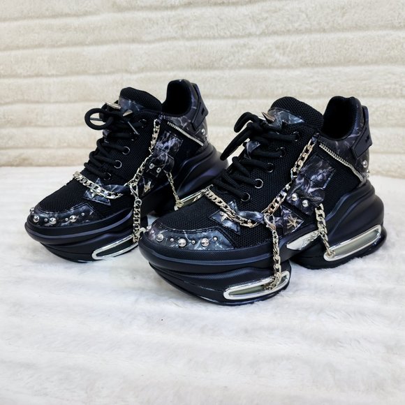The Anthony Wang Collection G-13 Sneaker  With 4" hidden Wedge - Picture 1 of 7